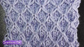 Узор спицами Пчелиные Соты. Мастер класс. Вязание на спицах # 473