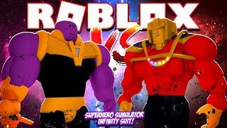 ROBLOX - SUPERHERO SIM, THANOS vs INFINITY ROPO!!