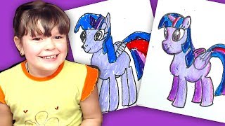 Как мы Рисуем Twilight Sparkle / как нарисовать Пони принцессу Искорку