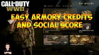 How to get a lot of Armory Credits and social score without playing CoD: WWII (+7.5K in a day)