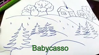 Как нарисовать новогодний рисунок  Рисунок на  Новый год