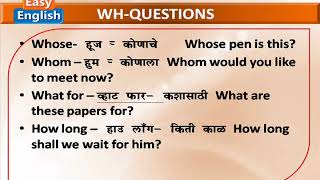 Easy English chapter 27 wh questions