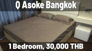 One bedroom condo Q Asoke 38 sqm for 30,000 THB