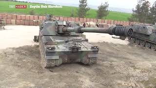 Türk yapımı Fırtına obüsleri Afrin'de terör hedeflerini birer birer vuruyor.