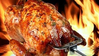 Готовим пикантную курочку на вертеле газового гриля Napoleon - www.Grill-Tut.ru