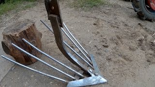 Простая самодельная картофелекопалка для мотоблока