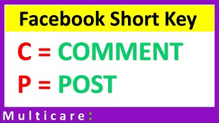 Shortcut key of Facebook | keyboard shortcut key