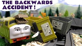Thomas and Friends Backwards Accident with Play Doh Diggin Rigs Rescue | Toy Story with real toys