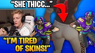 Tfue USING the FEMALE NFL SKIN  THICC  and BULLSEYE in Fortnite
