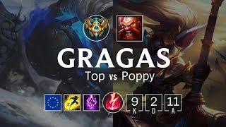Gragas Top vs Poppy - EUW Challenger Patch 8.8
