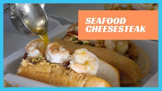 This SEAFOOD CHEESESTEAK is to DIE for! Harvinskins Seafood [JL Jupiter tv]