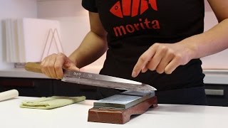 Traditionelle japanische Messer schleifen