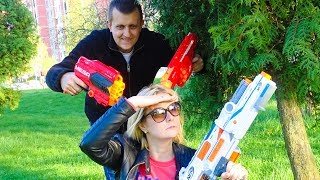 КОЛЯ VS ОКСАНА. НЕРФ БРОС ШОУ