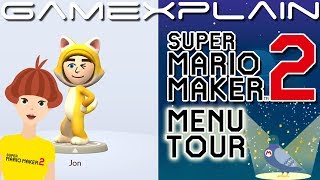 Super Mario Maker 2 Menu Tour - Online, Notifications, Settings, Yamamura, & More!