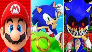 Super Mario Run vs Sonic Dash vs SONIC EXE LittleBigPlanet 3