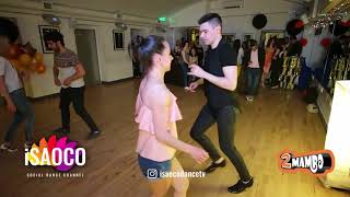 Denis Zolotarev and Mariya Vedernikova Salsa Dancing in 100th 2mambo social, Sunday 13.05.2018