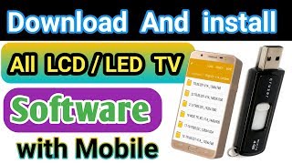 How To Install Software In LCD /LED TV. Download And install software in lcd /led  TV.