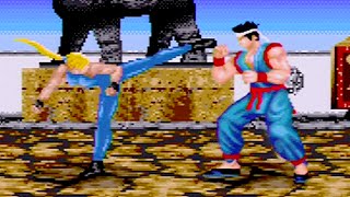 Virtua Fighter 2 (1997) Sarah Playthrough (60 FPS) SEGA Mega Drive / Genesis