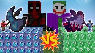 ŞANS BLOKLARI VS JOKER & DEADPOOL (Minecraft)