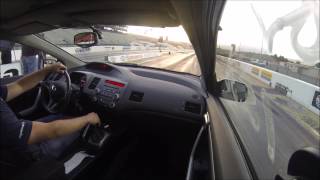 2007 Honda Civic Si 1/4 Mile Run Bone Stock