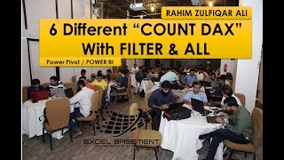 6 different COUNT DAX with FILTER & ALL - POWER PIVOT or POWER BI (English / Urdu)
