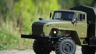 Проезд Урала 43206 модель радиоуправляемая 1/10 самоделка с дымом светом и звуком