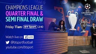 Full Champions League Quarter-Final and Semi-Final Draw