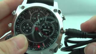 Leather Belt Wrist Watch with Camera, Video Recording, Waterproof Compass| Spy Watch Review