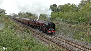 46233 Duchess of Sutherland slips and slogs up Hemerdon with Day 1 and 2 of The Great Britain XII