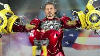 Iron Man 2 Hot Toys Suit-Up Gantry With Mark IV Iron Man 1/6 Scale Collectible Figure Set Review