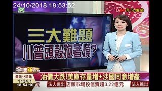 三大難題 川普頭殼抱著燒? 沙國增產油價跌、痛批Fed、移民問題/全球新觀點20181024