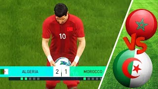 الديربي المغاربي في كأس إفريقيا مباراة أسطورية ضد الجزائر | PES 2018 Be A Legend