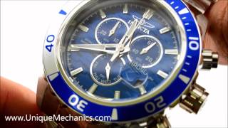 Invicta Watch Pro Diver 12445 Chronograph Stainless Steel Blue Dial
