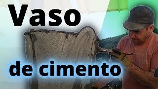 Como construir vaso cimento com toalha