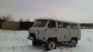 Испытания УАЗ-2206 (буханка) на резанной резине Я-324