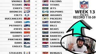 2017 NFL WEEK 13 PICKS!! MUST WIN GAMES FOR TEAMS THIS WEEK
