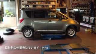 トヨタ ラクティス用スタッドレスタイヤ交換作業 / 岐阜県大垣市のタイヤショップいなり大垣