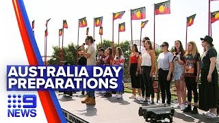 Australia Day preparations underway | Nine News Australia