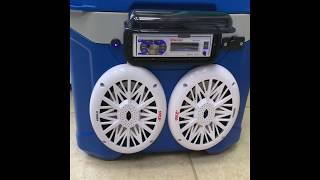 60qt Ice Chest Radio 2 260 Watt 6x9 Bluetooth Marine Stereo Cooler