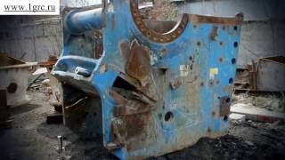 Ремонт станины щековой дробилки Sandvik