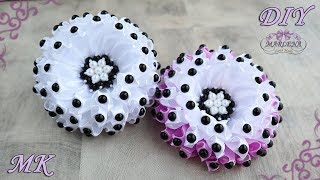 ? Школьные банты из узкой ленты. Канзаши МК ?. School Bows DIY
