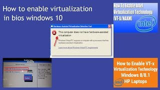 How to enable virtualization in bios windows 10