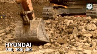 Работа экскаваторов HYUNDAI в Туапсинском карьере, Кривенковское месторождение