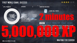 PAYDAY 2 -  5,000,000 XP in 2 minutes 2017