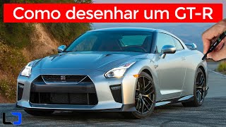 NISSAN GT-R 2019 COMO DESENHAR UM (Passo a passo)