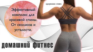 Упражнения для спины. Профилактика сколиоза.  Тренировки   дома