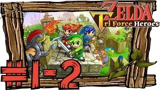 Zelda Triforce Heroes Walkthrough Part 2 | Single Player Gameplay | 1-2 Buzz Blob Cave (Woodlands)