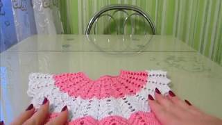 Платье крючком на девочку. Часть 4\Dress crocheted for a girl. Part 4 (English subtitles)