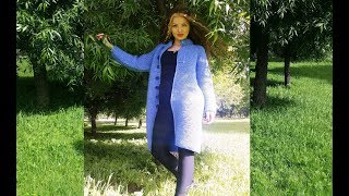 Кардиган-пальто ? Голубая пролеска ? Краткое описание⤵