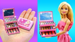 DIY BARBIE HACKS ~ 12 MINIATURE BARBIE DOLL MAKEUP SET